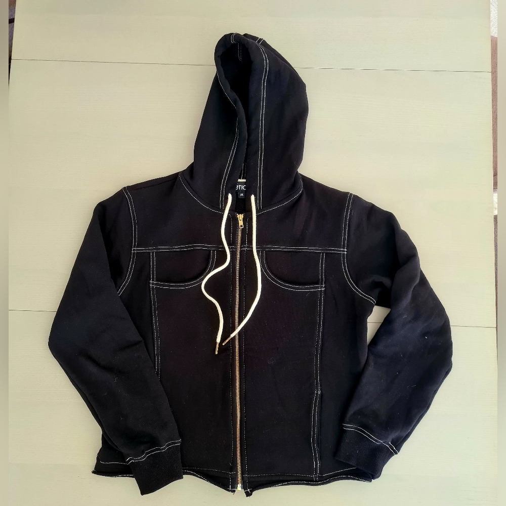 NWOT Etica Made In Mexico Black Hooded Jacket